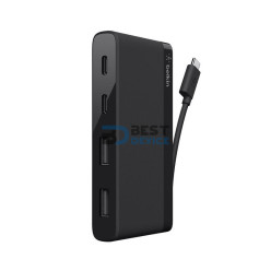 ADAPTADOR BELKIN MINI HUB 3.0 USB-C F4U090BTBLK