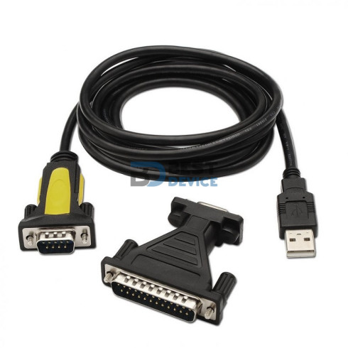 CABLE CONVERSOR USB A SERIAL CON ADAPTADOR