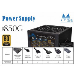 FUENTE MTEK 850 WATS REAL 80 GOLD