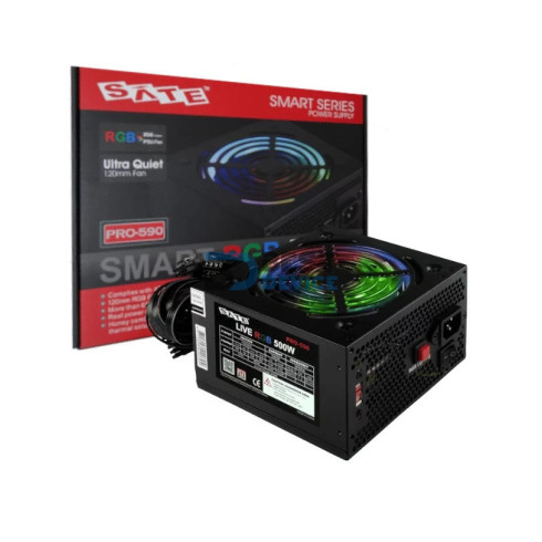 FUENTE SATE PRO590 500W REAL COOLER RGB