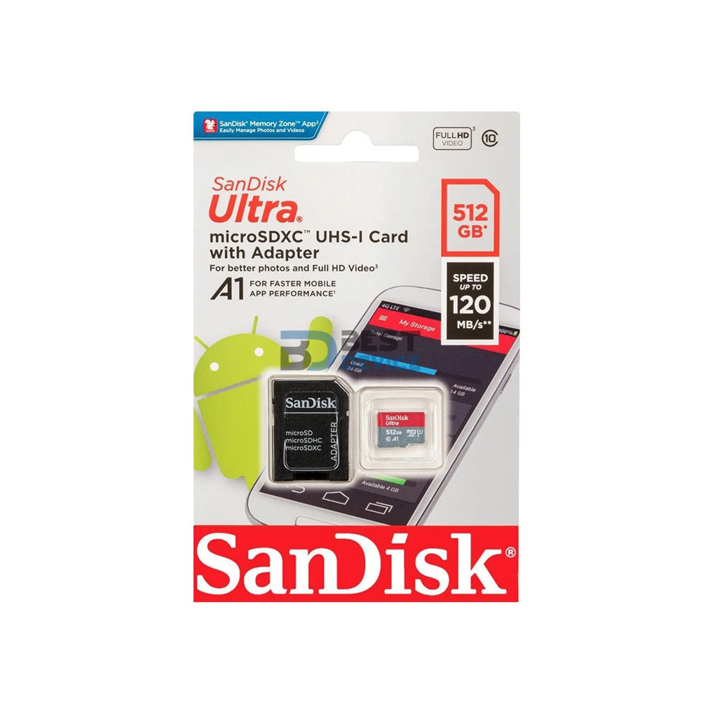 MEMORIA SANDISK MICRO SD 512GB ULTRA 150MB/S