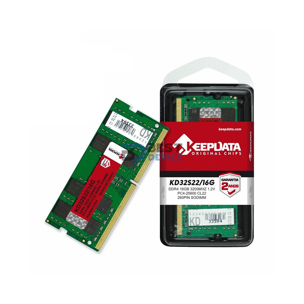 MEMORIA RAM PARA NOTEBOOK DDR4 KEEPDATA 16GB 3200 MHZ