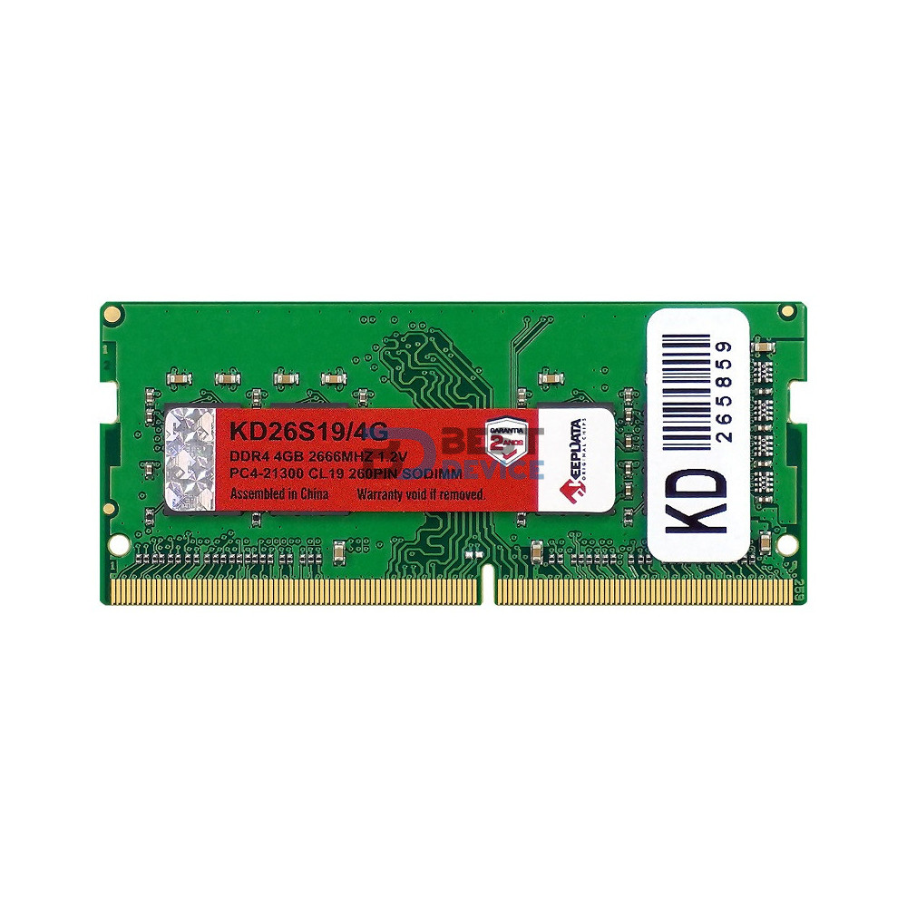 MEMORIA RAM PARA NOTEBOOK DDR4 KEEPDATA 4GB 2666 MHZ