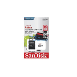 MEMORIA MICRO SD SANDISK 16GB 80MBS CLAS10
