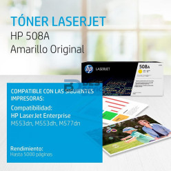 TONER HP CF362A (508A) AMARILLO M553DN