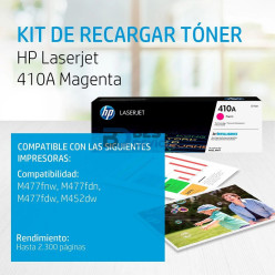 TONER HP CF413A (410A) MAGENTA M477FDW