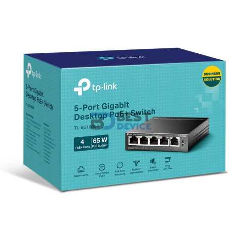 HUB SWITCH TP-LINK 5P G-LAN TL-SG1005P 4P POE