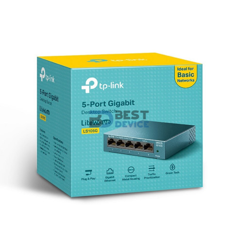 SWITCH TP-LINK 5P LS105G 10/100/1000 MBPS