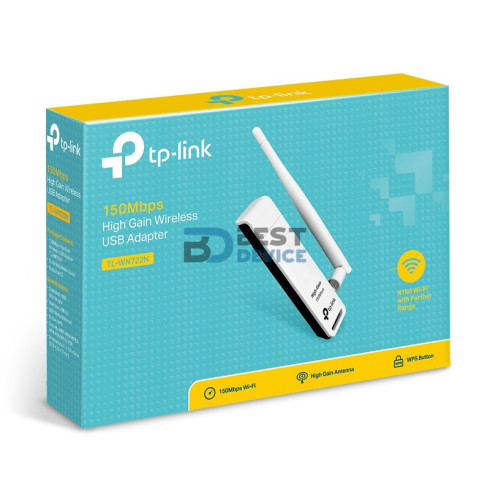 ADAPTADOR INALÁMBRICO TP-LINK NE USB TL-WN722N