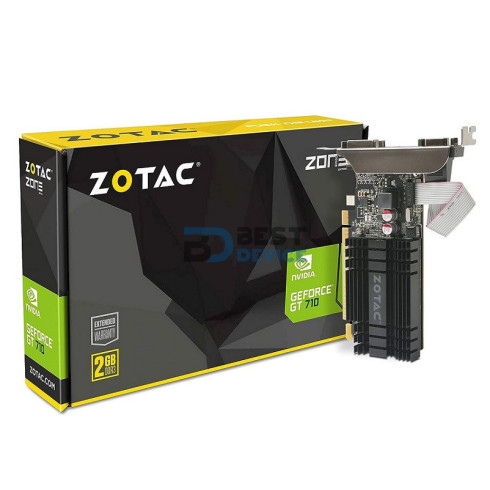 TARJETA GRÁFICA ZOTAC GT710 2GB/DDR3/64bit 954/1600