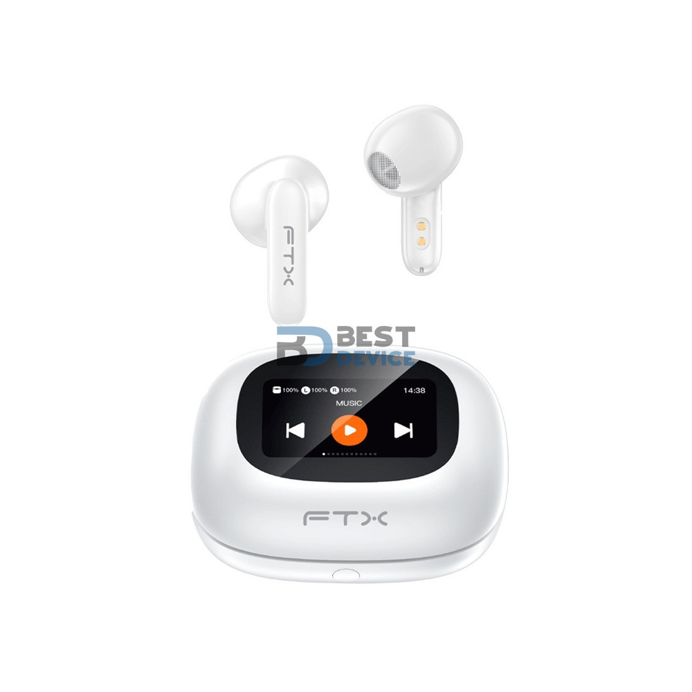 AURICULAR FTX E97L-WH BT/MIC/TOUCH/IPX6/BLANCO C/PANTALLA LED 124719