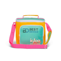 BOLSA TÉRMICA IGLOO 9 LATAS RETRO SQUARE LUNCH AMARILLO CON VERDE AGUA 66061