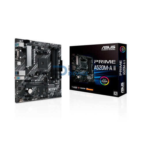 PLACA MADRE ASUS AM4 A520M-A II PRIME V/S/R/HDMI/DP/M2/DDR4/MATX