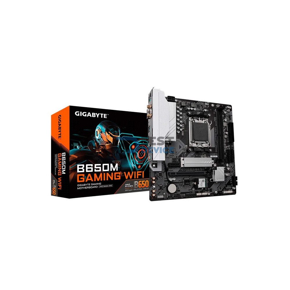 PLACA MADRE GIGABYTE AM5 B650M GAMING WIFI DDR5 V/S/R/HDMI/M2/USB3.2/MATX