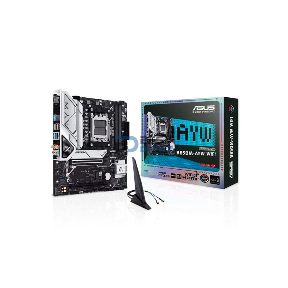 PLACA MADRE ASUS B650M-AYW WIFI AM5 DDR5/S/R/HDMI/2M2/MATX