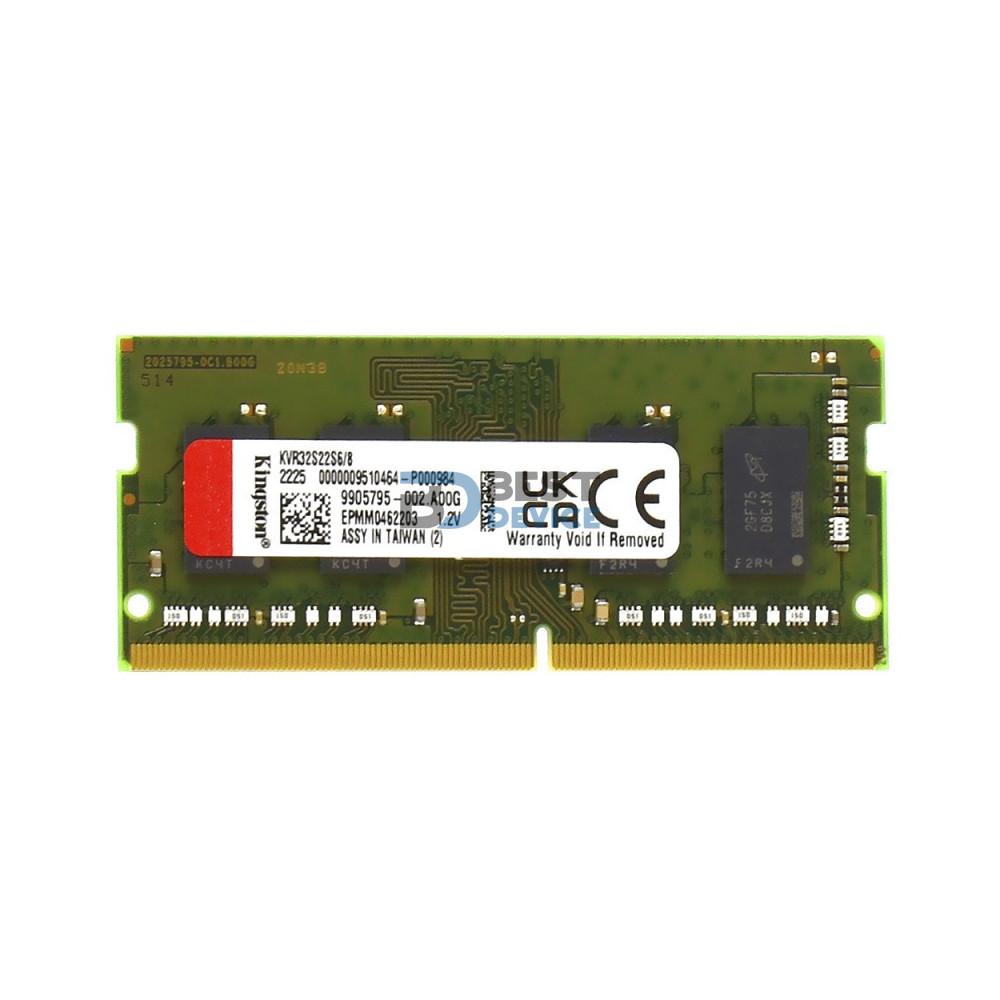 MEMORIA RAM PARA NOTEBOOK DDR4 KINGSTON 8G 3200 KVR32S22S8/8