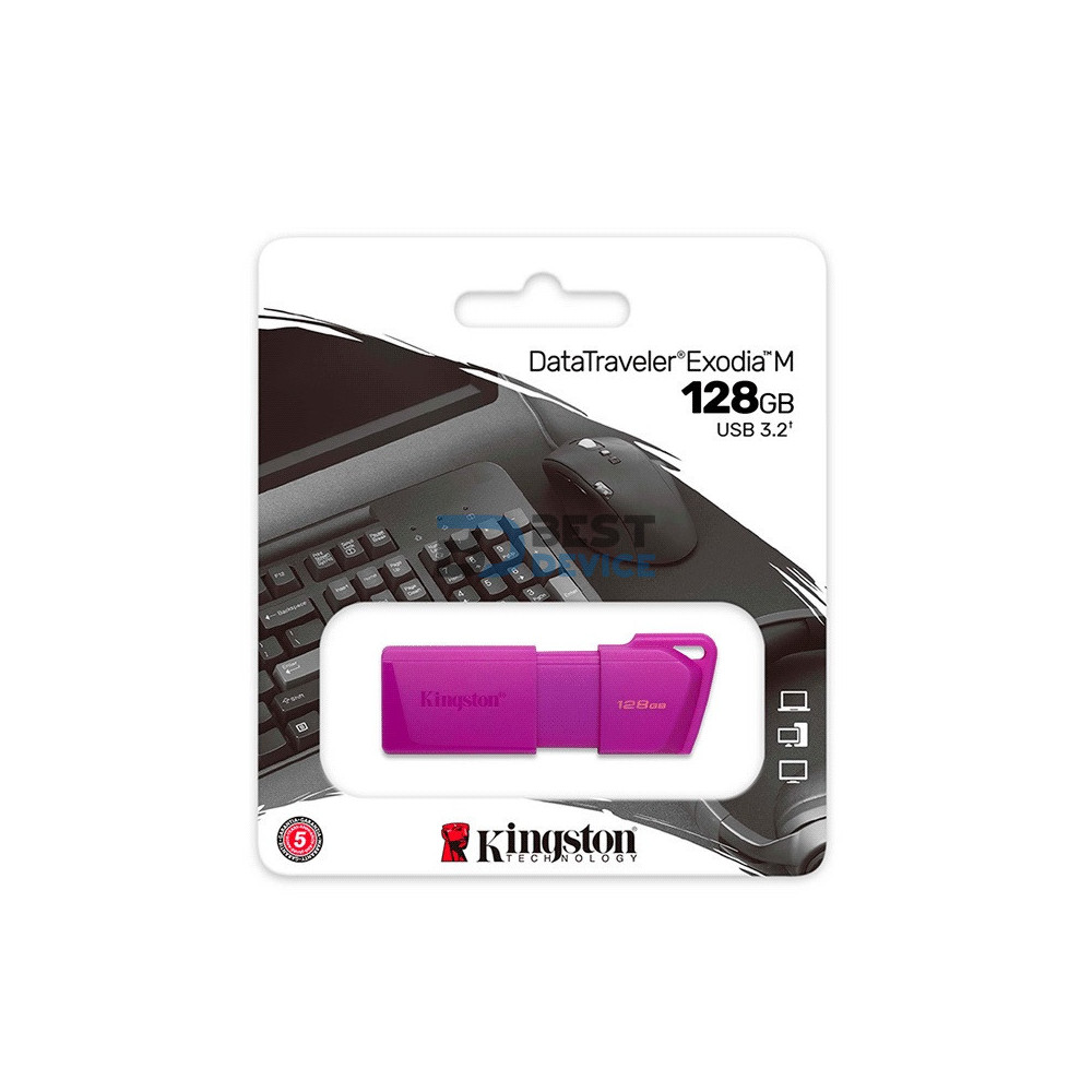 PENDRIVE KINGSTON 128GB KC-U2L128-7LP DATATRAVELER EXODIA M LILA