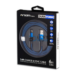 CABLE ARGOMTECH ARG-CB-0021BL MICRO USB TO USB 1.8M AZUL