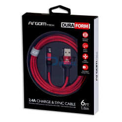 CABLE ARGOMTECH ARG-CB-0021RD MICRO USB TO USB 1.8M ROJO