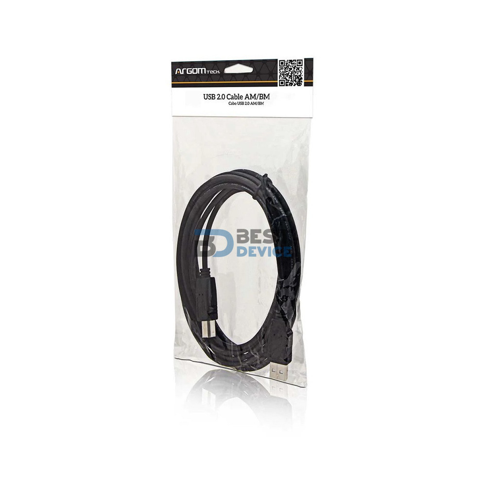 CABLE ARGOMTECH ARG-CB-0039 USB A-B 3 MTS