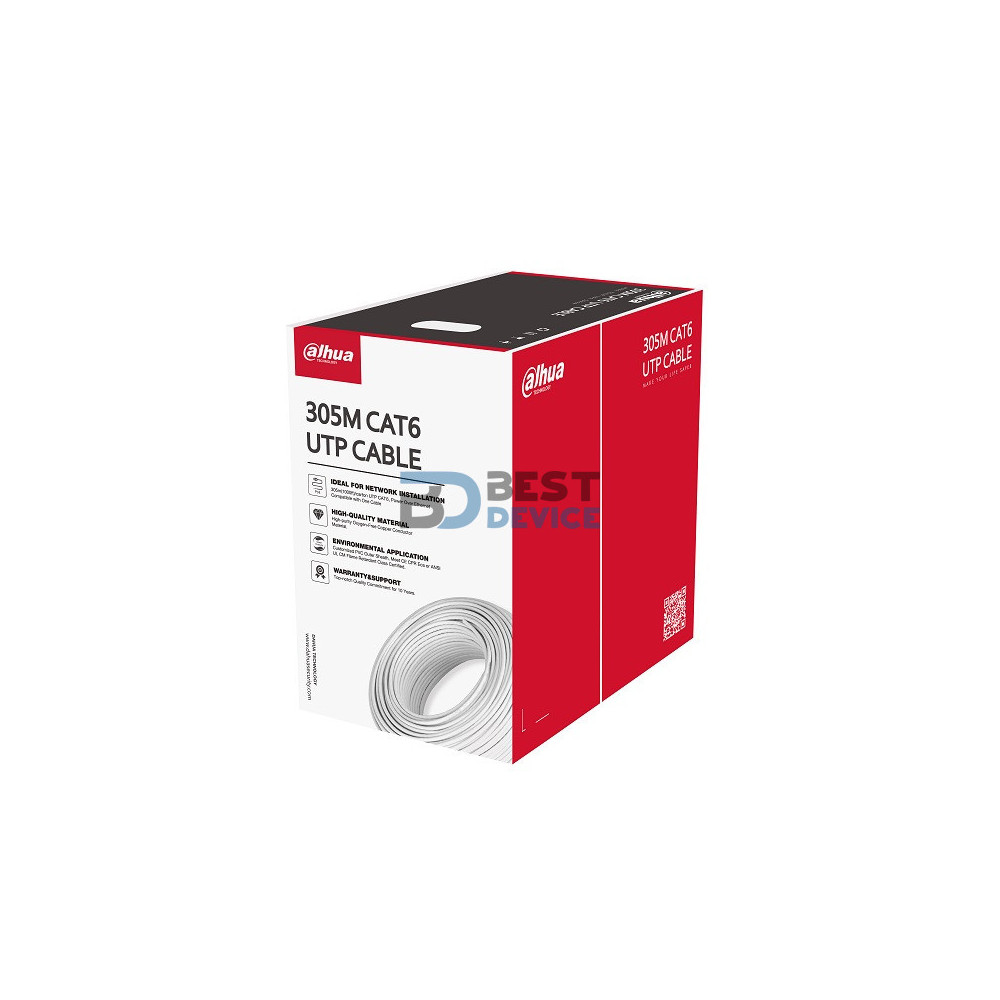 CABLE UTP CAT6U DAHUA DH-PFM920I-6U-U 305M