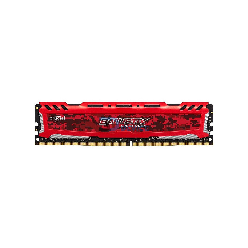 MEMORIA RAM CRUCIAL DDR4 4GB 2400 MHZ BALLISTIX GAMING ROJO