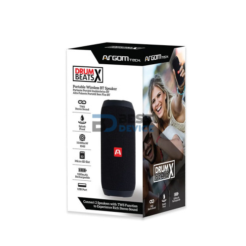 PARLANTE ARGOMTECH ARG-SP-3017BK BT W DRUM BEATS NEGRO