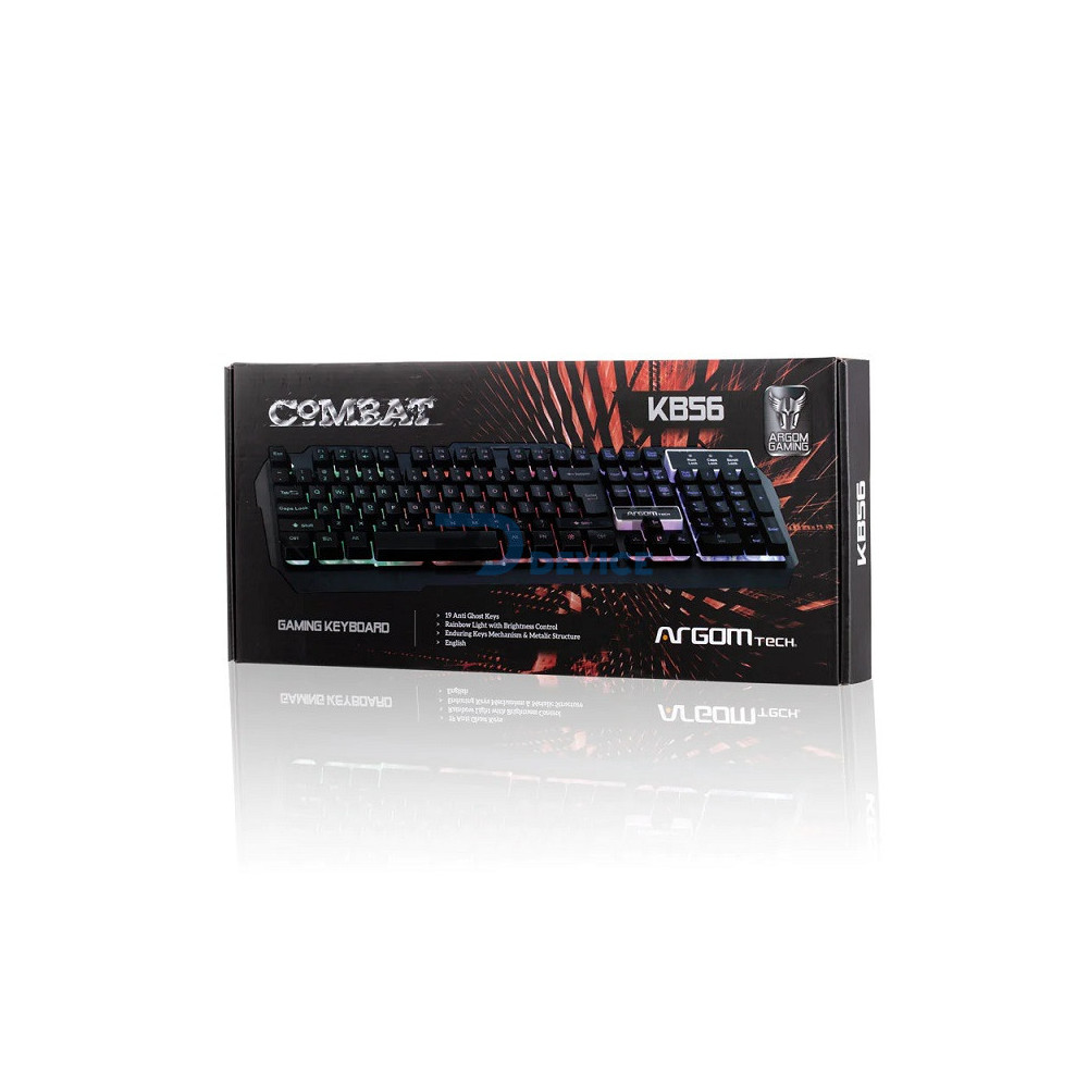 TECLADO GAMER ARGOMTECH ARG-KB-2056BK COMBAT GAMING USB