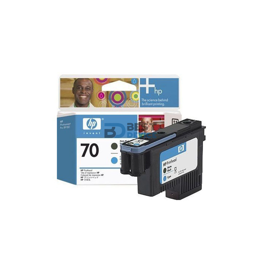 CABEZAL DE IMPRESIÓN HP C9404A 70 MATTE NEGRO Y CIAN