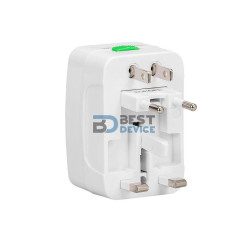 ADAPTADOR ARGOMTECH ARG-AC-0297WT DE VIAJE UNIVERSAL