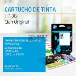 TINTA HP C9386AL 88 CYAN