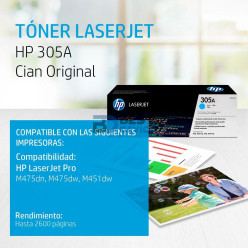 TONER HP CE411A (305A) M451 CYAN