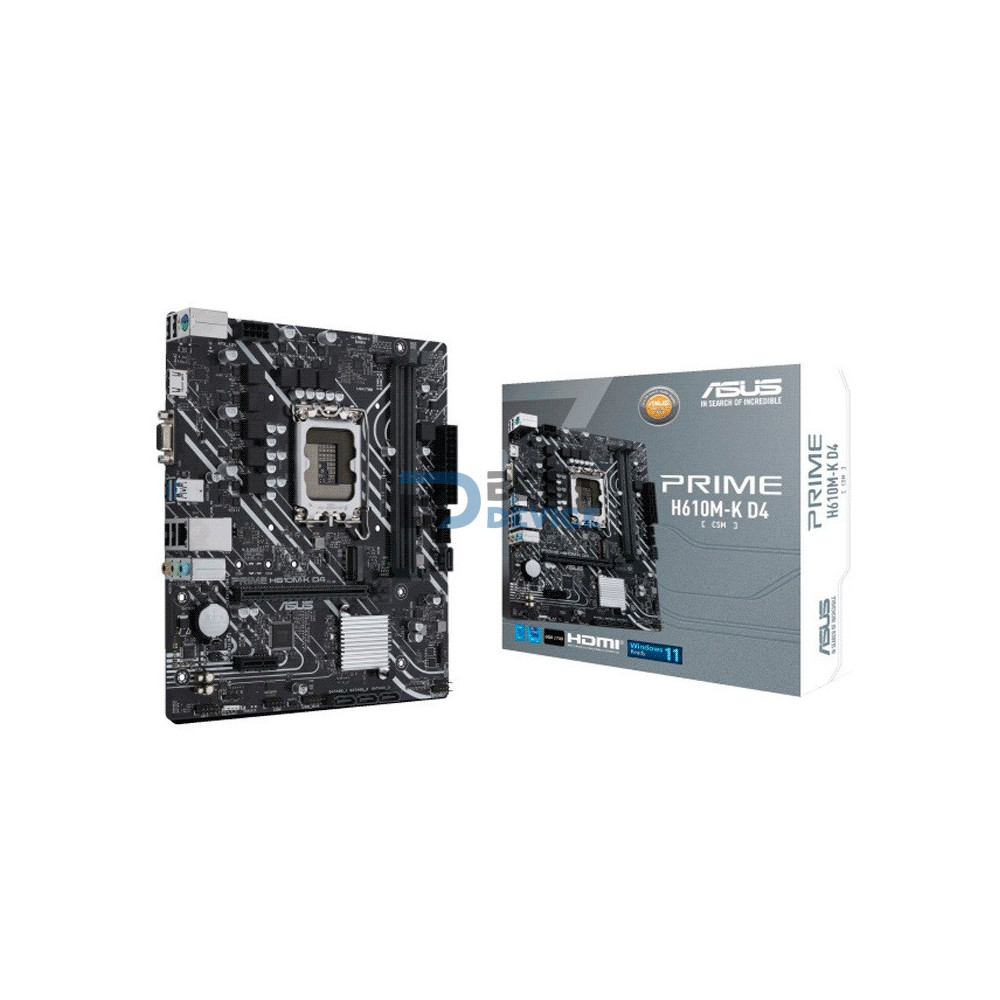 PLACA MADRE ASUS PRIME H610M-K D4-CSM 1700 V/S/R/HDMI/DP/M2/USB3.2/MATX