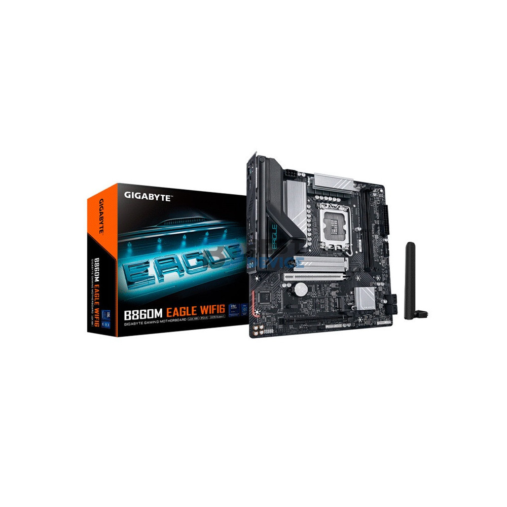 PLACA MADRE GIGABYTE B860M EAGLE WIFI6 DDR5 LGA 1851 S/R/DP/HDMI/2M2/USB3.2/MATX