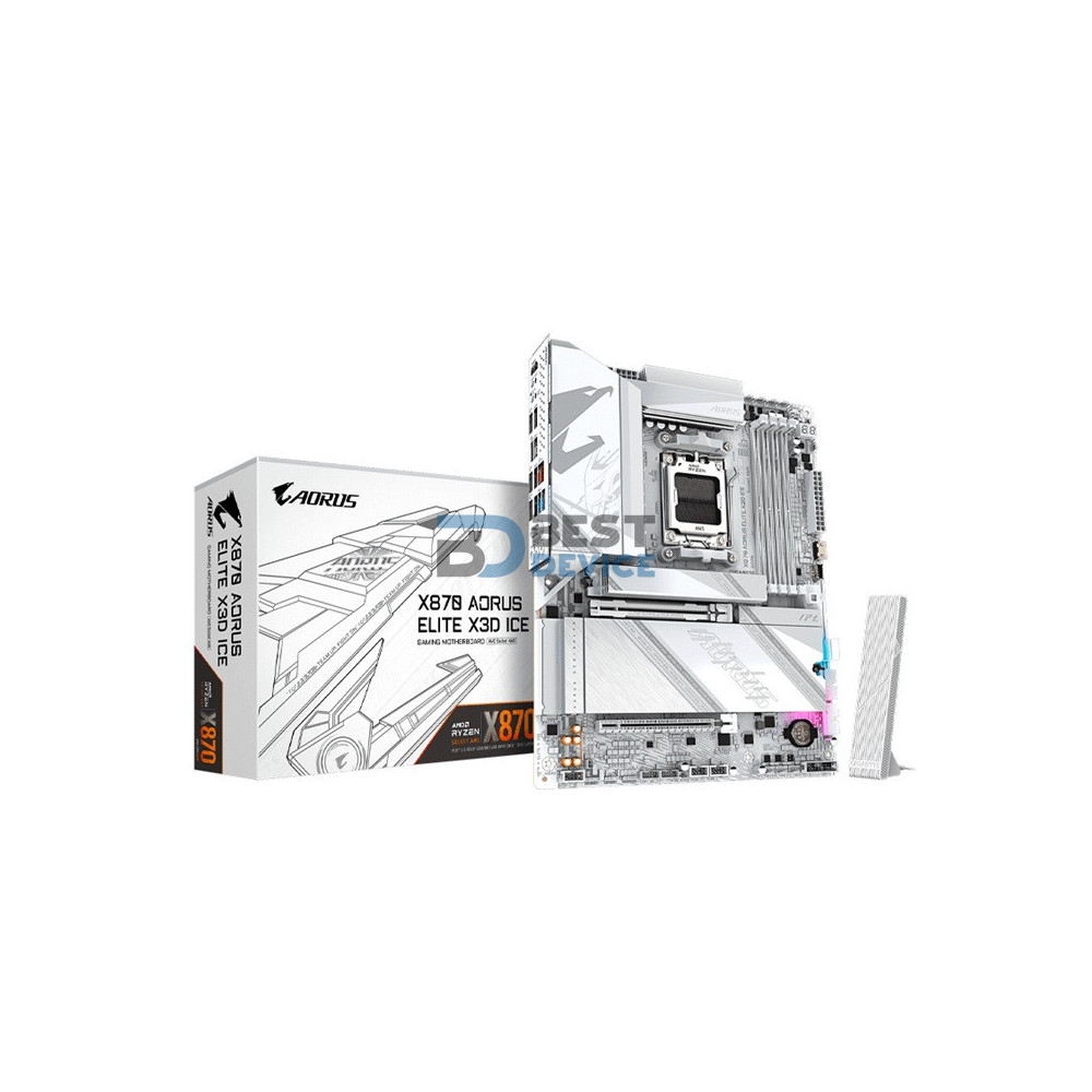 PLACA MADRE X870 AORUS ELITE X3D ICE DDR5 AM5/S/R/HDMI/4M2/USB4/WIFI/