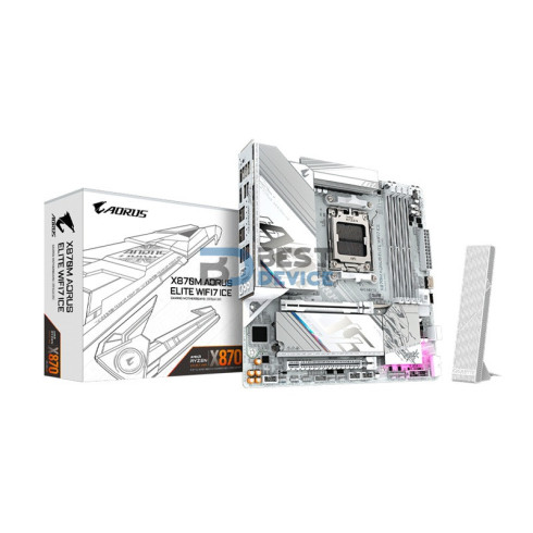 PLACA MADRE X870M AORUS ELITE WIFI7 ICE DDR5 AM5/S/R/HDMI/2M2/USB4/MATX