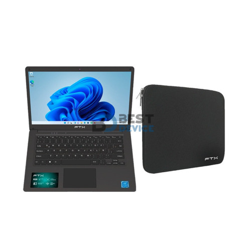 NOTEBOOK FTX N14-C2564ES CEL /4/256/W11H/14'' HD/RJ45/NEGRO+FUNDA