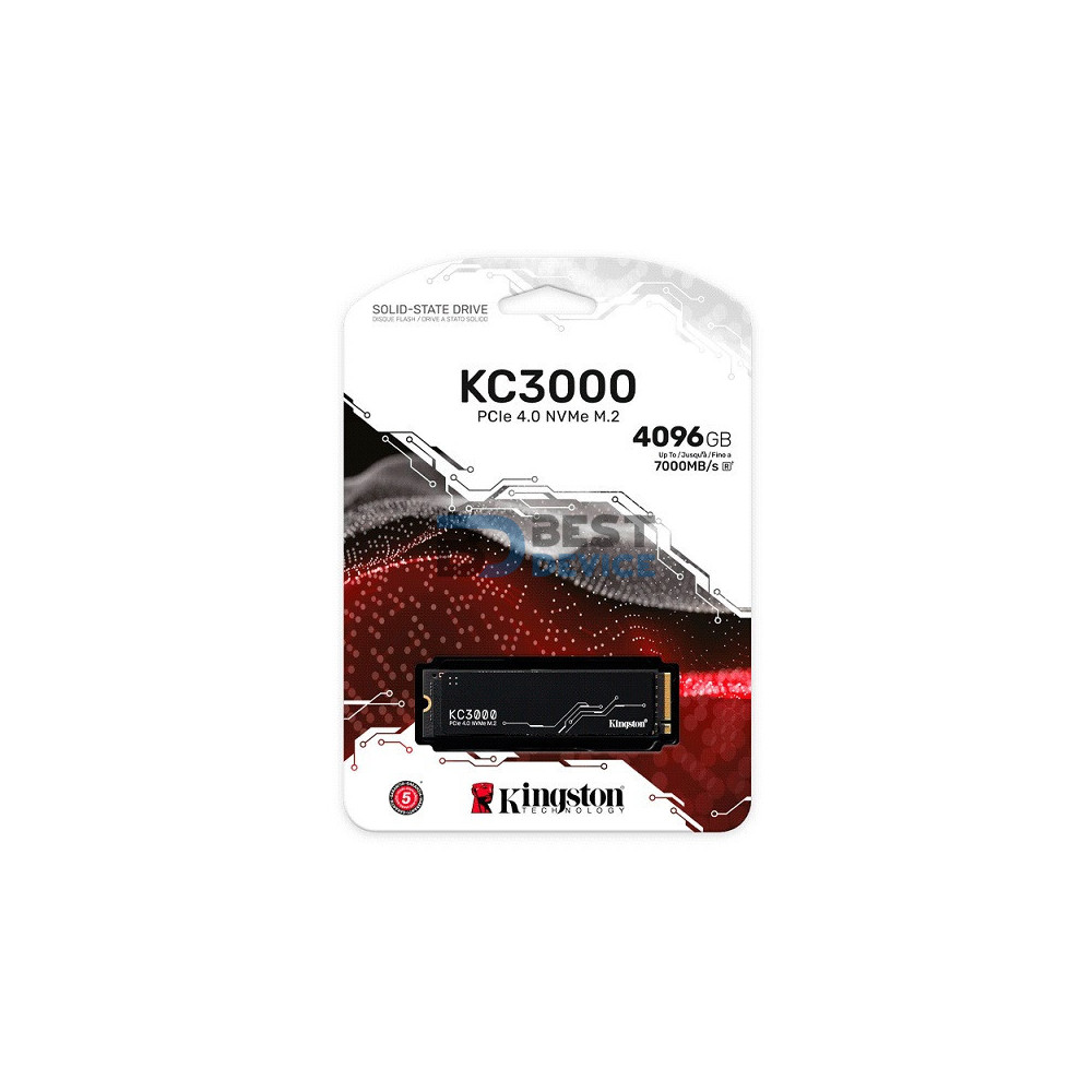 SSD KINGSTON M.2 NVME 4TB KC3000 SKC3000D/4096G 7000/7000 PCIE 4.0