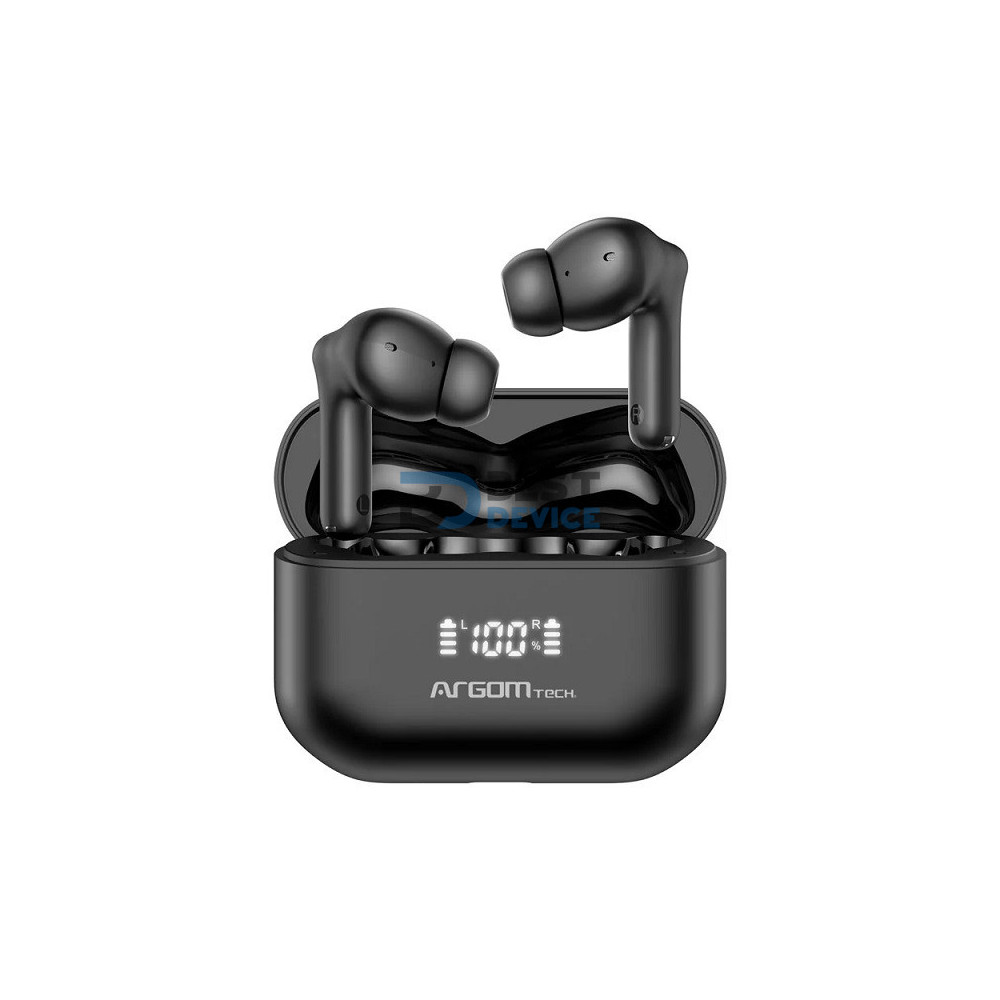 AURICULAR ARGOMTECH ARG-HS-5086BK E85 TIPO-C NEGRO/RES AGUA