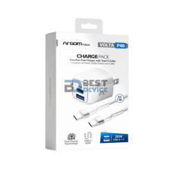 CARGADOR ARGOMTECH ARG-AC-0155WT TYPE C+USB