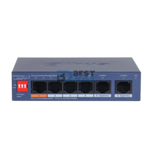 SWITCH DAHUA CS4006-4ET2GT-60 4PTOS PoE