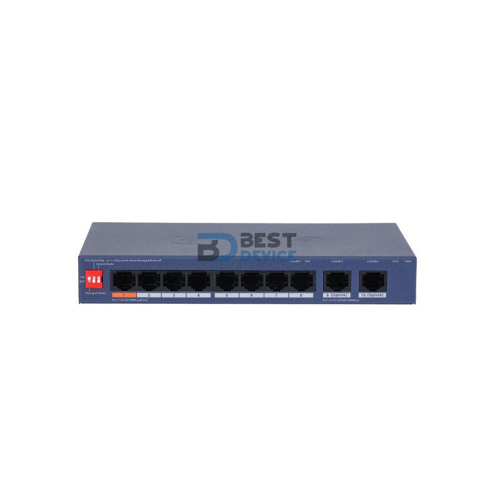 SWITCH DAHUA CS4010-8ET2GT-60 8PTOS PoE