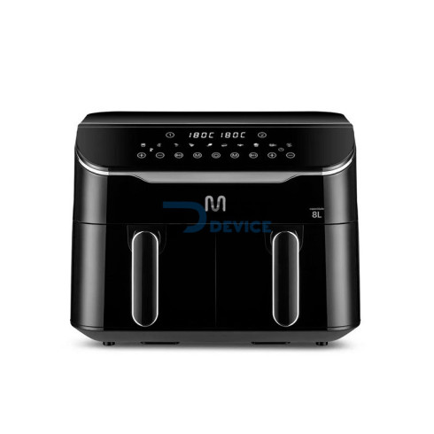 FREIDORA SIN ACEITE MULTI CON 2 GAVETAS 8L GO219USA NEGRO