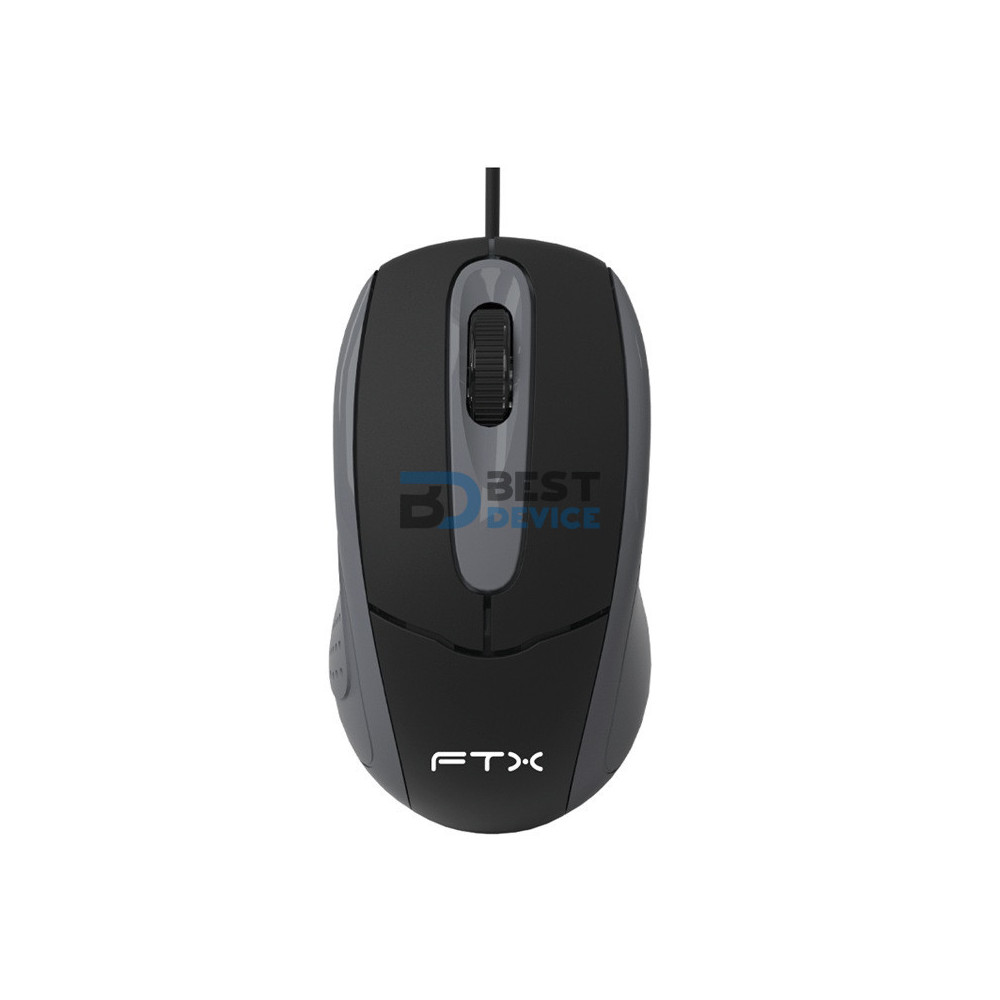 MOUSE FTX M56 1000DPI/3 BOT/USB/NEGRO