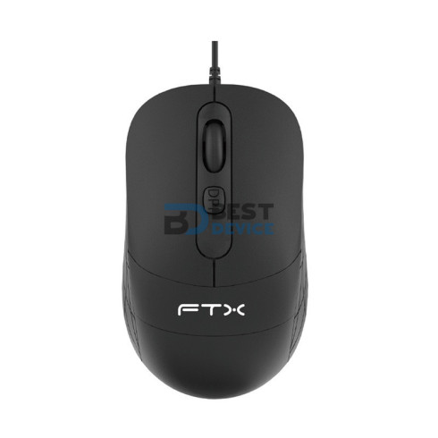 MOUSE FTX M73 2400DPI/4 BOT/USB/NEGRO