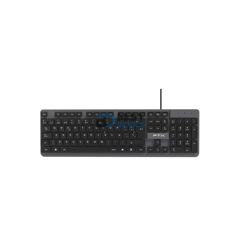 TECLADO FTX K87 NUM/ESP/NEGRO-GRIS/USB