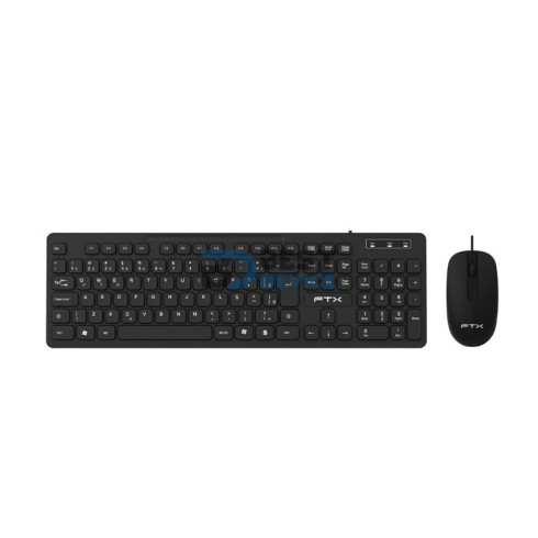 TECLADO+MOUSE FTX KM086 NUM/POR/NEGRO/USB