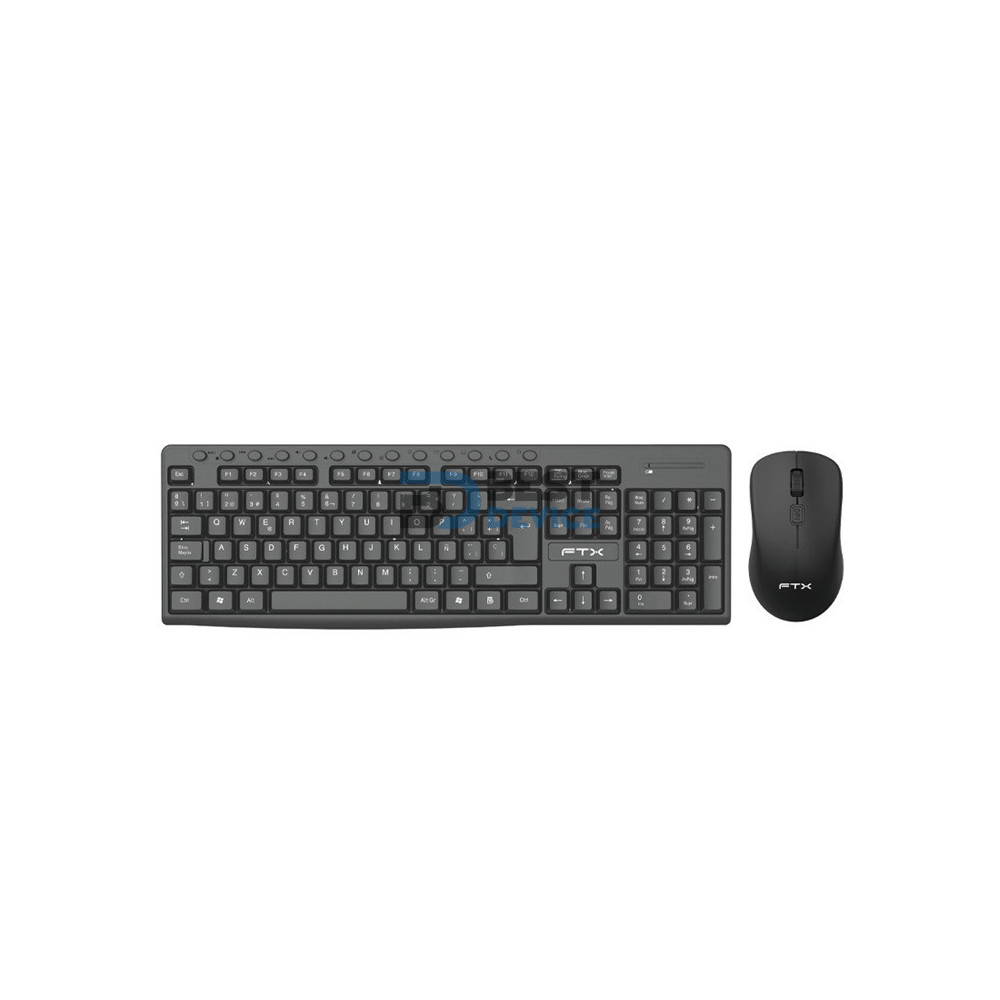 TECLADO+MOUSE FTX KM250 MULT/NUM/ESP/WIR/NEGRO