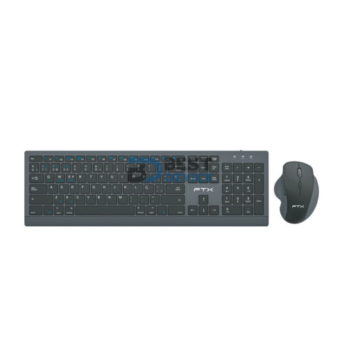 TECLADO+MOUSE FTX KM500 NUM/POR/WIR/BT/RECARGABLE/NEGRO