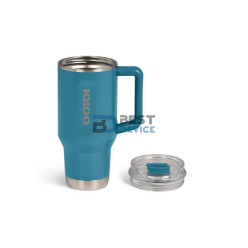 VASO TÉRMICO IGLOO 950ML SSTL FLIP 'N' SIP TRAVEL MUG AZUL MODERNO 71223 CON PAJITA